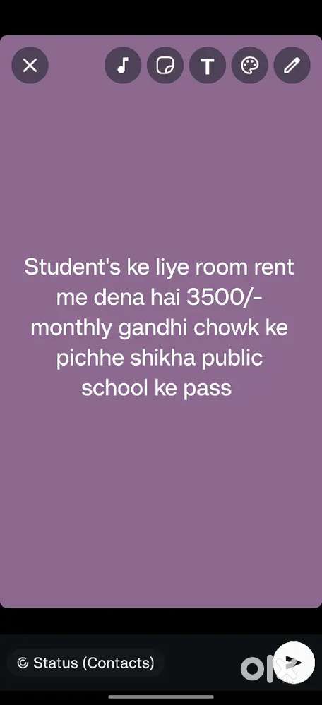 Student's ke liye room rent me dena hai