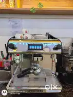 Coffee machine + coffee grinder + coffee tamper