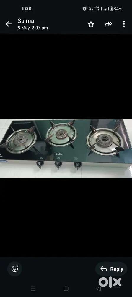 Glen 3 burner glasstop gas stove