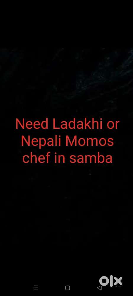 Need a Nepali or Ladakhi Momos Chef for my restraunt