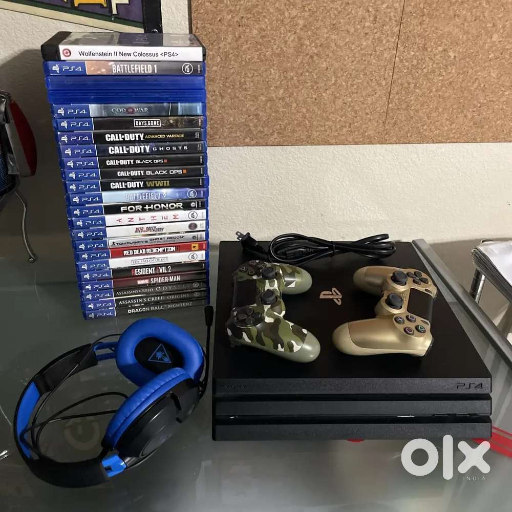 Sony PlayStation 4 Pro 1TB Console W/ Controllers & Power Cord