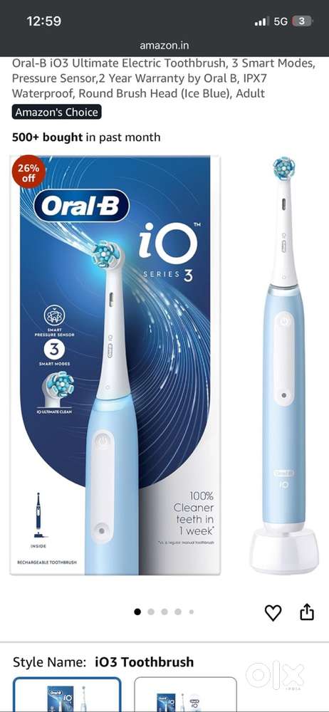 Oral B io3 Toothbrush