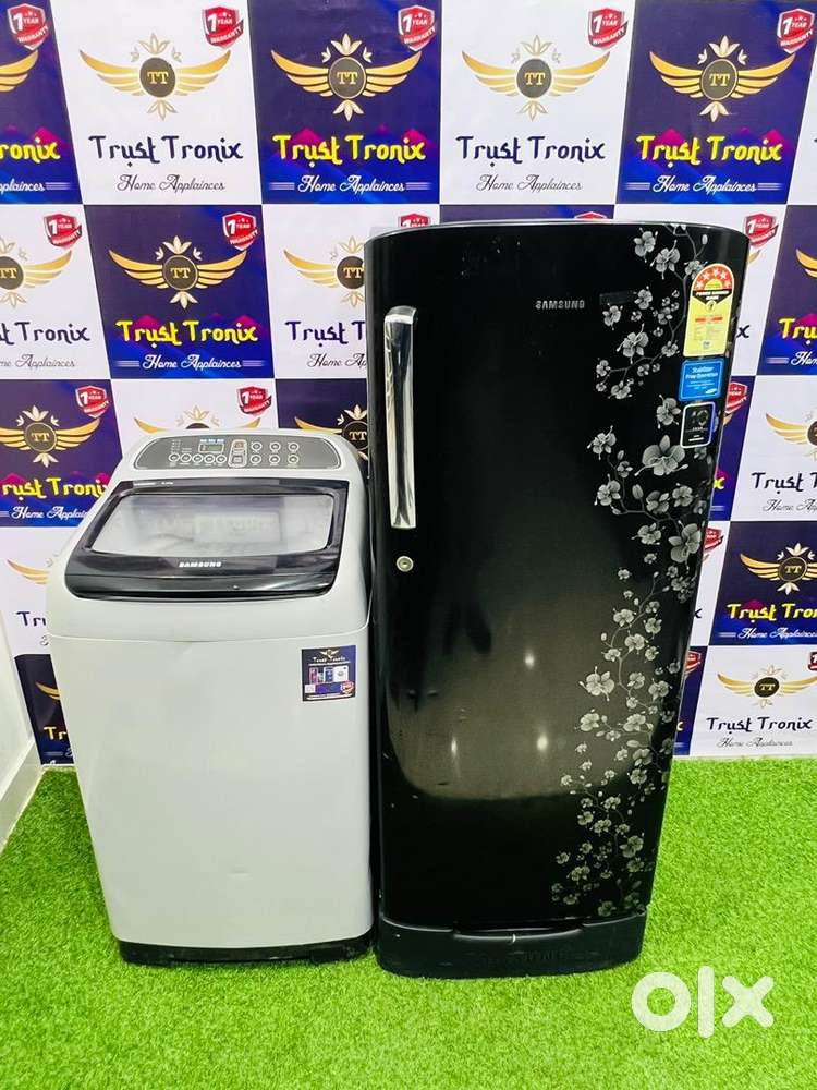 This Duo Offer 14.499 Samsung single Door Fridge & top load washingmac