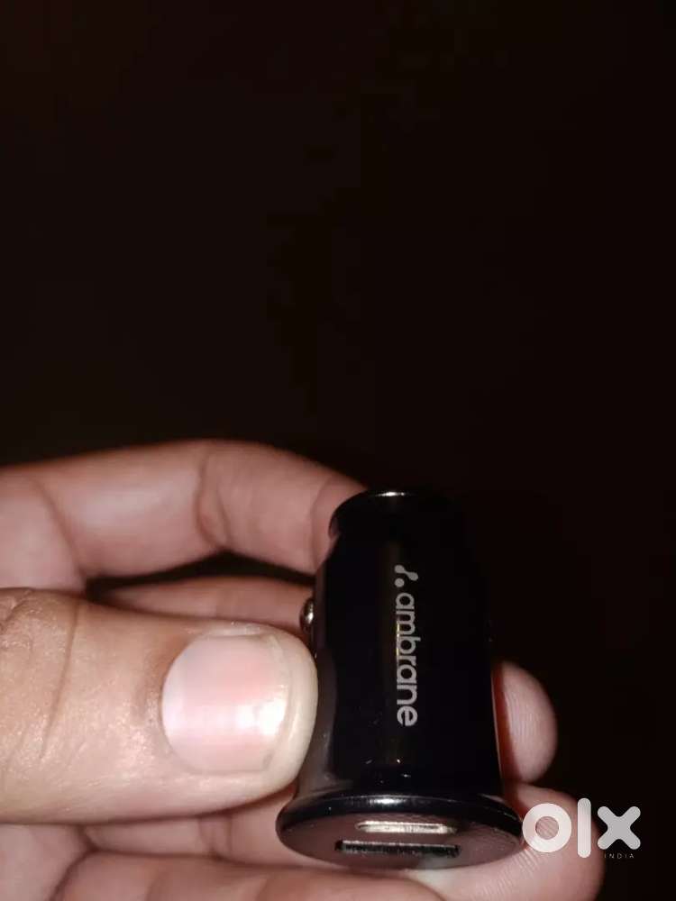 Ambrane car charger brand new usb C type port 20w fast, & C to C type