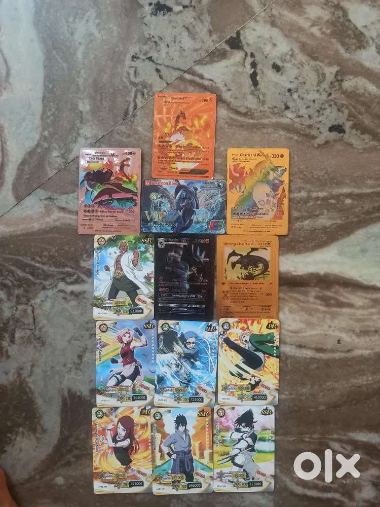 Pokémon and naruto cards