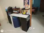 Computer table, small book shelf and 2 rack shelf