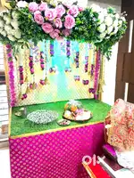 Ganpati Decoration stand and flowers for urgentp sale!!!