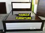 Hamza Furniture new stylish designer look particle wood bed 4by6
