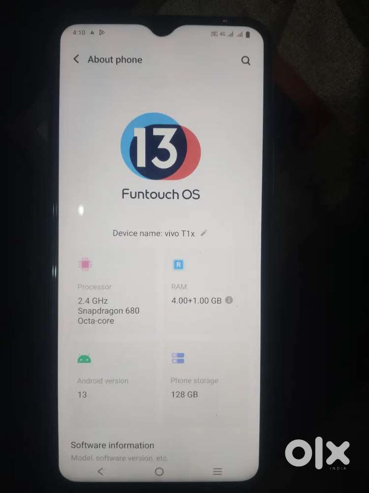 Vivo t1x like a new condition phone 1.5 years old