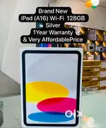 Brand New iPad A16 11th Gen Wi-fi 128GB Silver