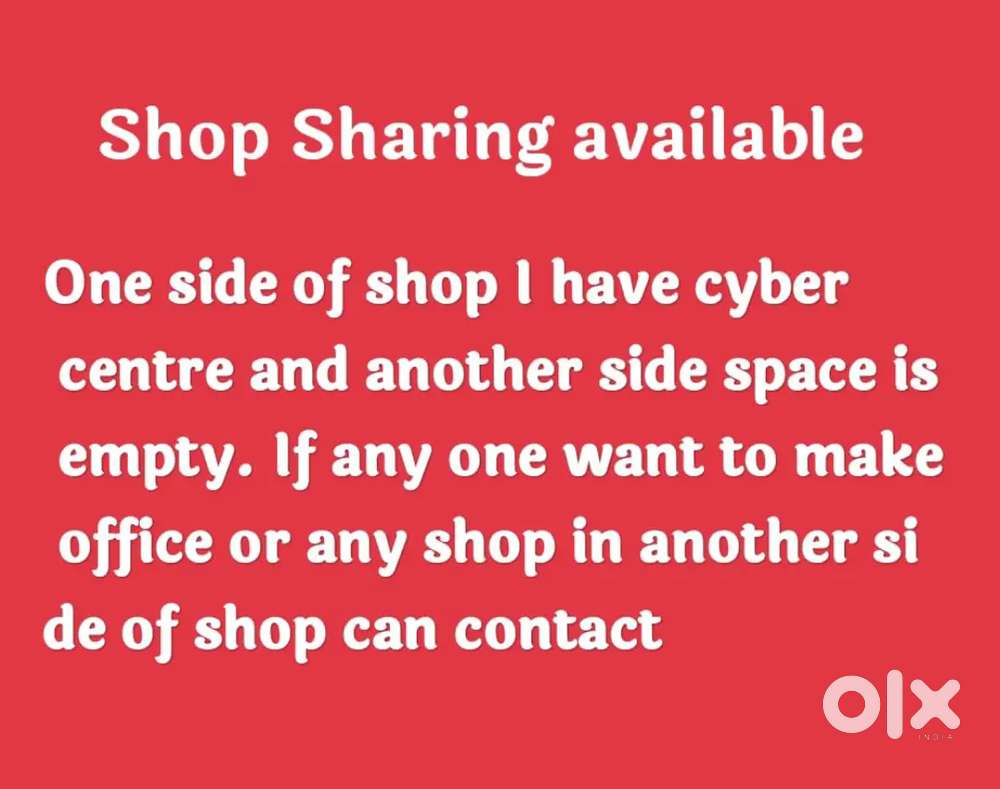 I want to share my shop/ office