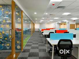 75 workstations | 4 Cabin | Fully Furnished office space for  rent