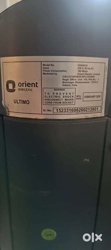 Orient ultimo air cooler 65 litre : CASH