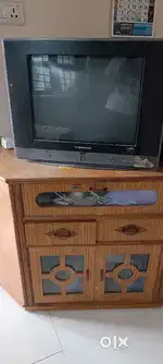 CRT videocon TV selling with the table also