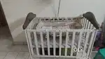 Crib with swing for baby