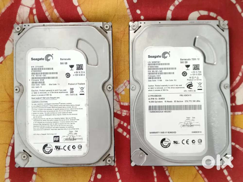 500gb hdd Seagate 2 nos best price