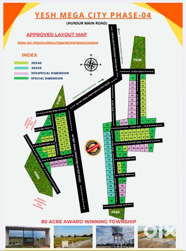 30X40 PREMIUM DEVELOPEMENT PLOTS HUNSUR ROAD -MYSORE