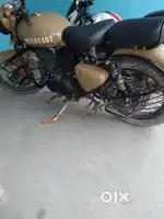 This bike is held with a serving soldier