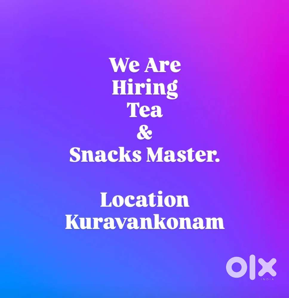 NEED TEA & SNACKS MASTER