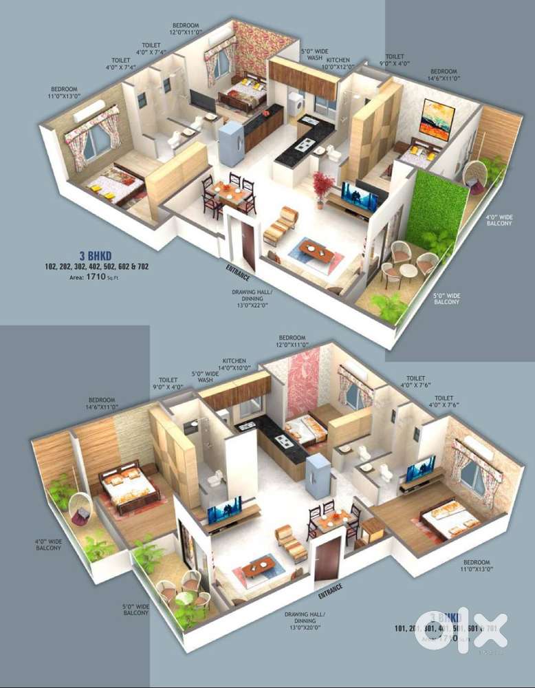 spacious and super luxurious flats