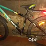 In bule and black duals disk brakes mudcaud and 29 inches tyres