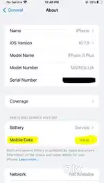 iPhone 8 Plus 64 GB with Baseband fault in Network