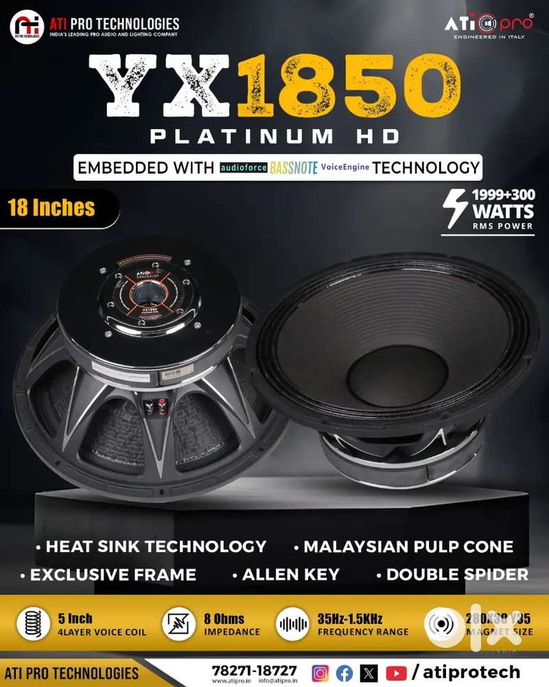 18 inch 2000w dj speakers