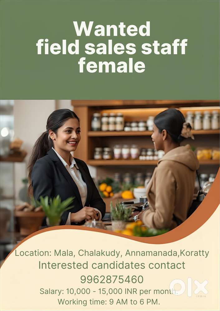 Required Field Sales Staff (Female)