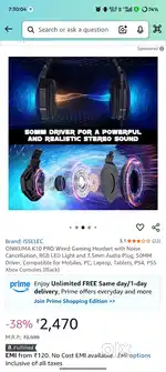 3.1
3.1 out of 5 stars
(22)
ONIKUMA K10 PRO Wired Gaming headset