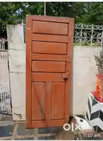 glass door wooden door