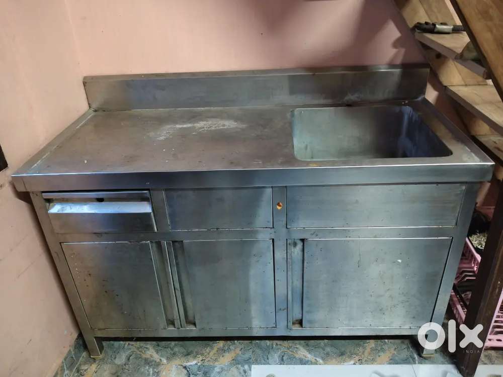 Stainless Steel Sink With Cupboard & Drawer