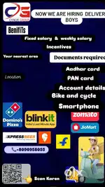 NEED DELIVERY PARTNER IN VRINDAVAN COLONY UNNAO