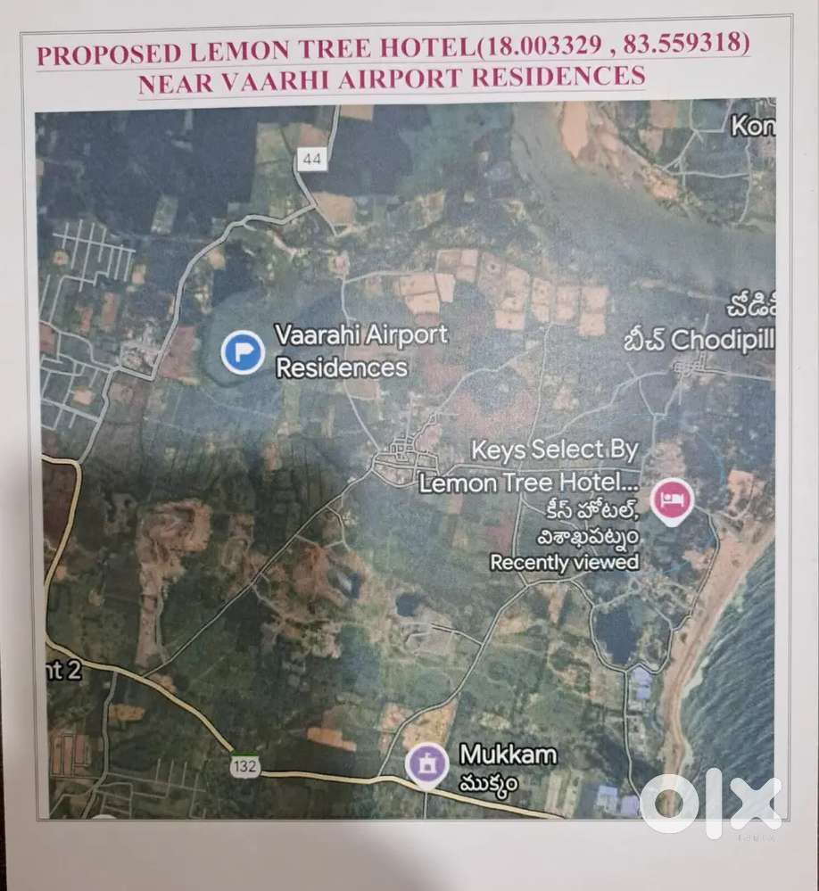 Open plots at Bhogapuram airport
