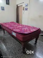 Wooden single bed with mattress PEPS