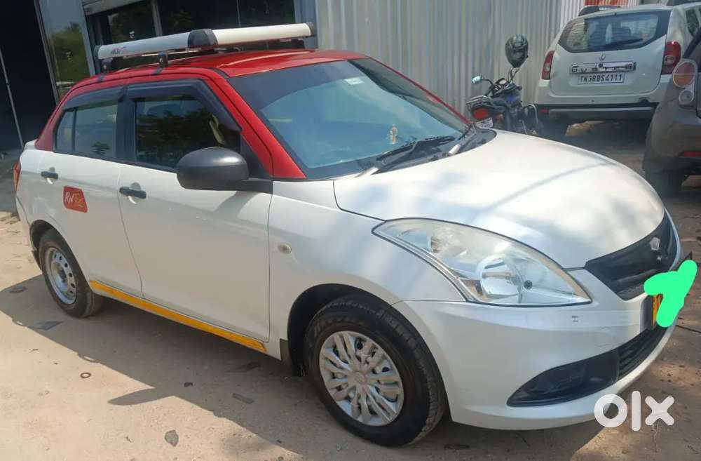 Red taxi driver pick up and Drow