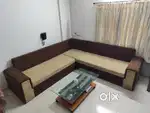 3+3+1 Corner Sofa cum bed