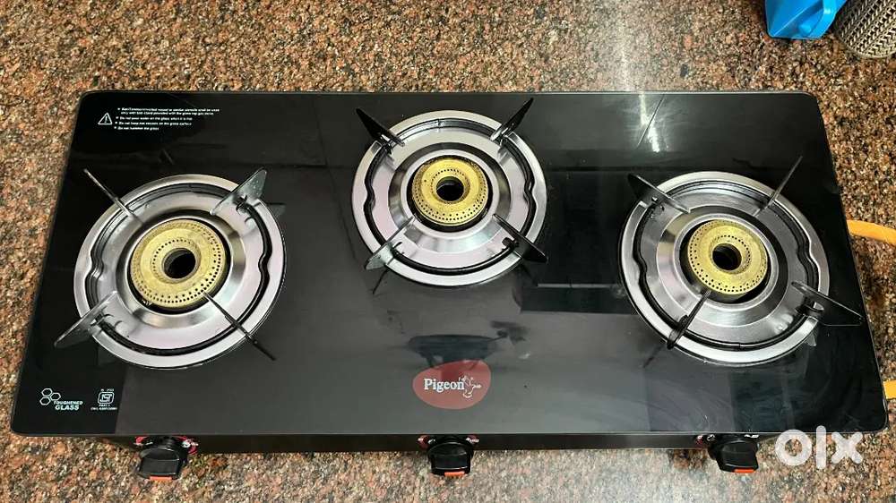 Pigeon brunet glass manual gas stove (3 burner)