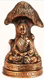 Deccani handicrafts meditating buddha sitting under the bodhi tree