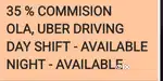 OLA,UBER DRIVING - 30% COMMISION
