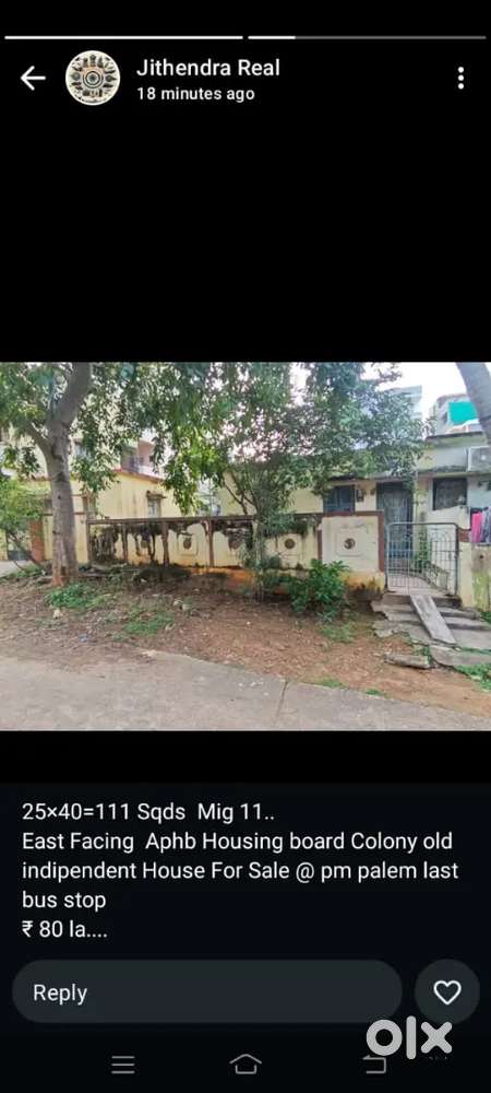 Indival house for sale pm palem lost bustop