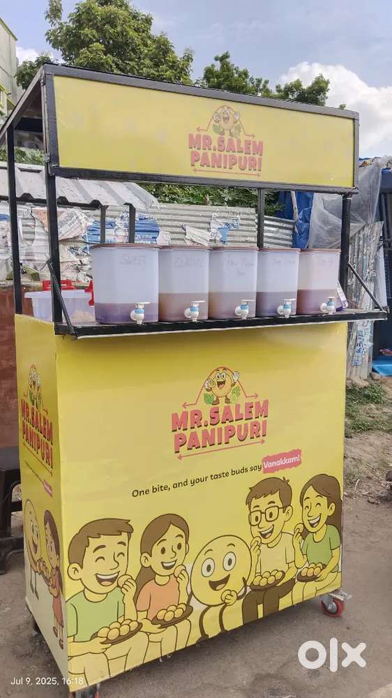 Panipuri cart for sale with full recipe and equipments