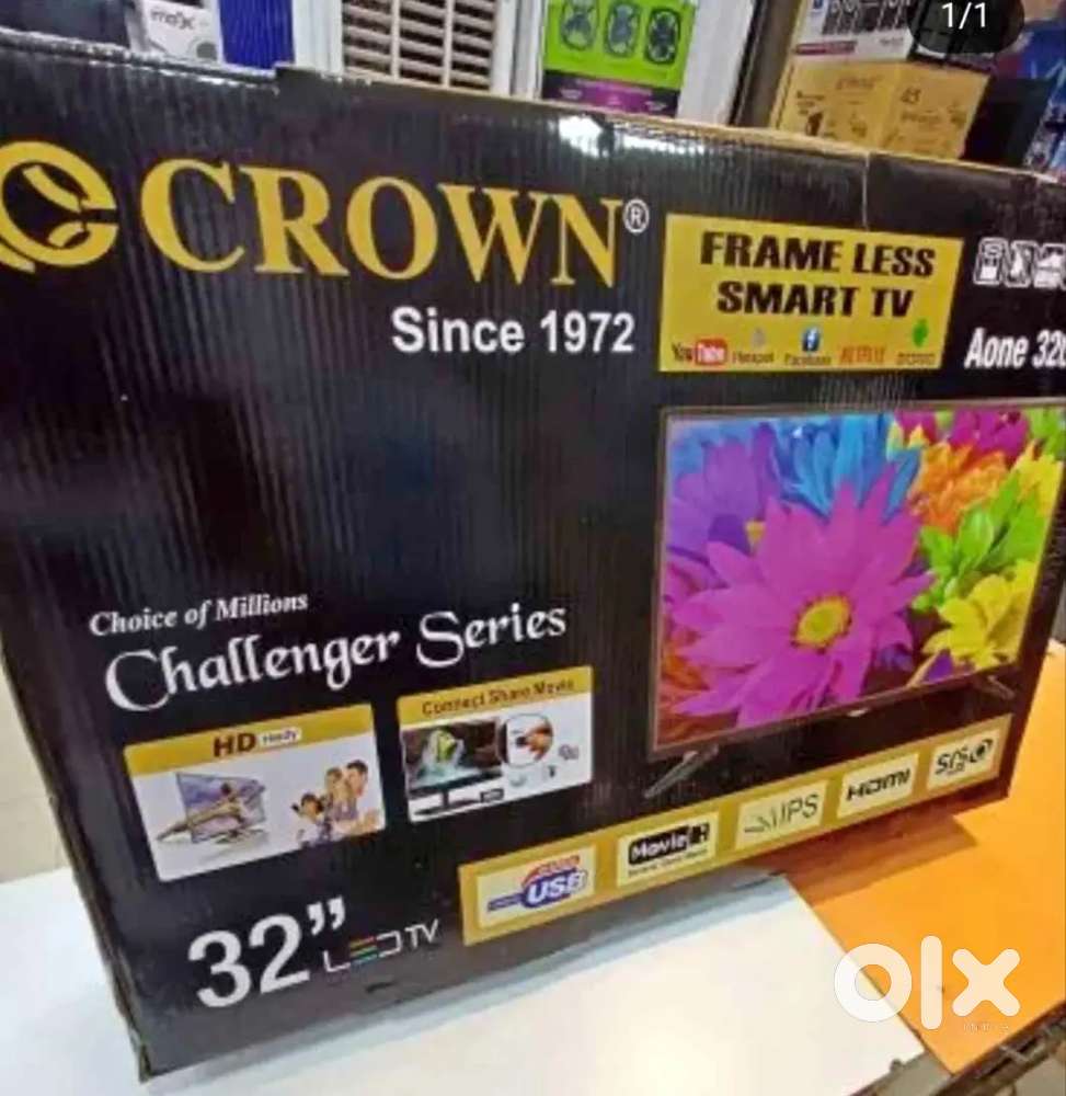 40 inch smart android frameless led tv with 600 channel free