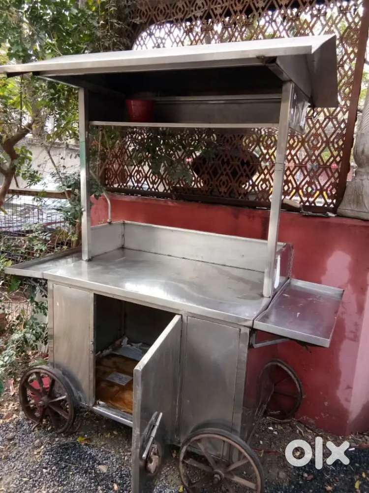 Thela ( movable stainless steel food cart )