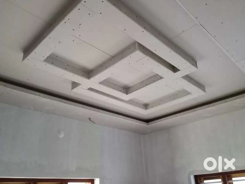 GYPSUM CEILING WORK, GRID CEILING,  V BOARD PARTITION,  ALUMINUM WORK