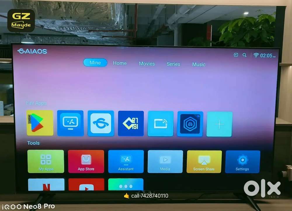 New-32inch smart UHD led tv wifi mirror cast dolby sound 1yr warranty