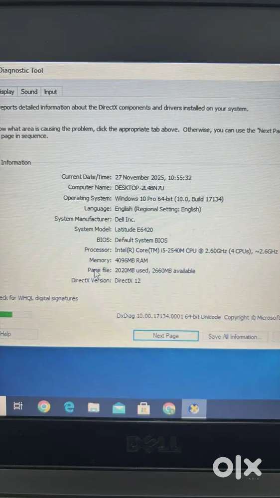 Dell laptop 4gb ram 500gb hard disk