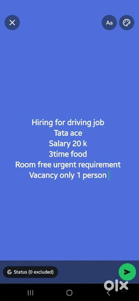 Urgent requirement 3time food room free