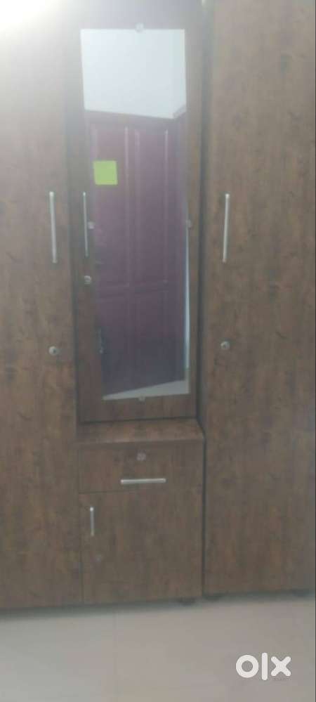 3 door wooden cupboards with mirror brand new