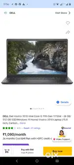 Dell laptop (vastro 3510)