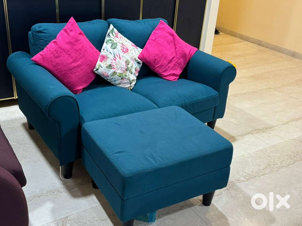 Ikea 2 Seater Sofa & Footstool (10 Months Old)